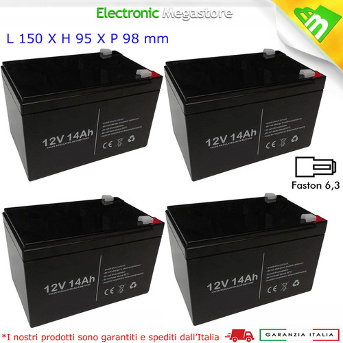 Kit batteria piombo - kit, 4x